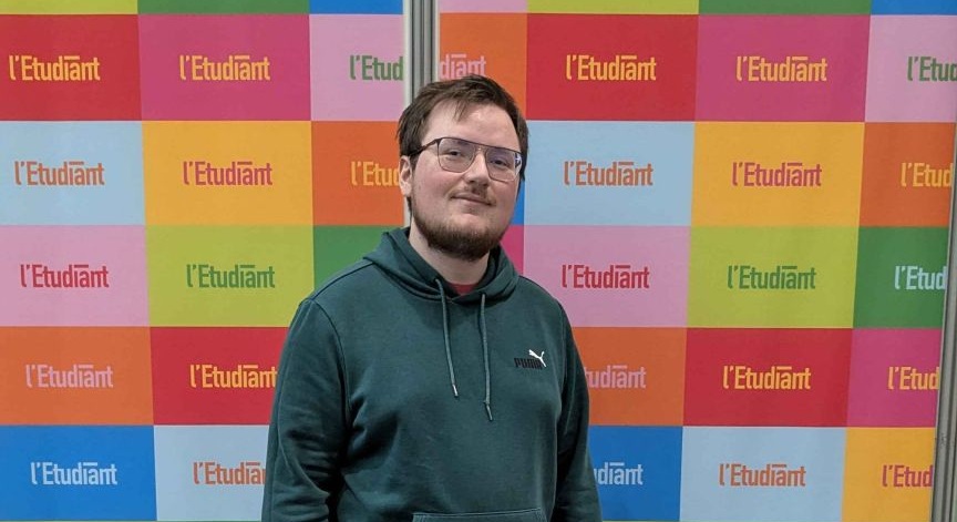 Photograph of Brice Ledanois at the Student Fair